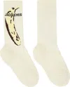 Jacquemus Off-white 'the ' Socks In 2bv Banana Print Yel