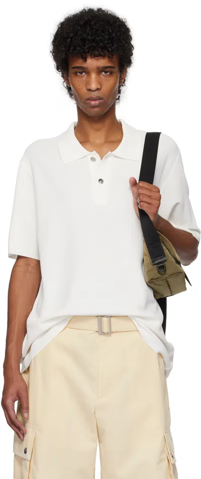Jacquemus Off-white 'the Knit' Polo In 110 Off-white