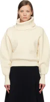 Jacquemus La Maille Pallone Turtleneck Wool-cashmere Sweater In White