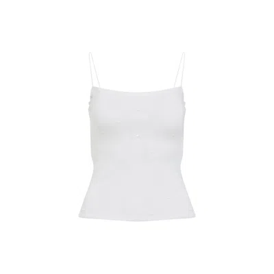 Jacquemus Off White The Plumetis Viscose Top