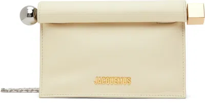 JACQUEMUS OFF-WHITE 'THE SMALL ROND CARRÉ' CLUTCH