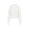 Jacquemus Merino Wool Sweater With Logo Embroidery In White