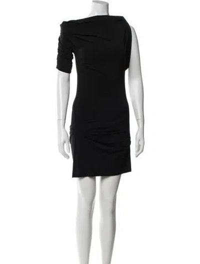 Pre-owned Jacquemus Off-the-shoulder Mini Dress In Black