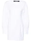 Jacquemus Off-the-shoulder Mini Dress With Chest Pocket In Multi