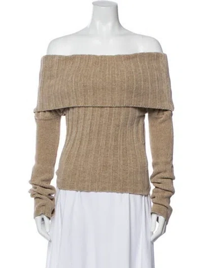 Pre-owned Jacquemus Off-the-shoulder Sweater In Neutral