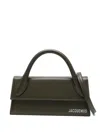 Jacquemus Long Handbag With Top Handle And Stitching In Green