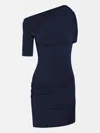 Jacquemus One-shoulder Mini Dress In Blue