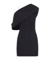 Jacquemus One Shoulder Mini Dress With Asymmetric Neckline In Black