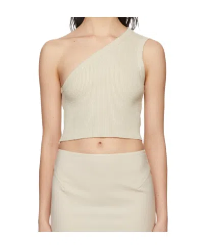Jacquemus One-shoulder Vest In Nude