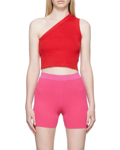 Jacquemus One-shoulder Vest In Pink