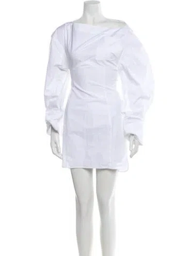 Pre-owned Jacquemus One-shoulder Mini Dress W/ Tags In White