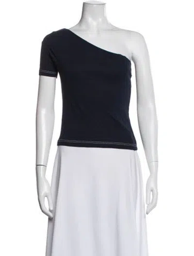 Pre-owned Jacquemus One-shoulder Short Sleeve Top In Blue
