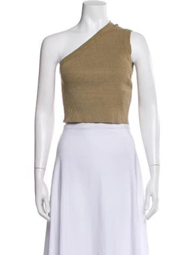 Pre-owned Jacquemus One-shoulder Sleeveless Crop Top In Neutral