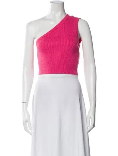 Pre-owned Jacquemus One-shoulder Sleeveless Crop Top In Pink