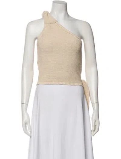 Pre-owned Jacquemus One-shoulder Sweater In Yellow