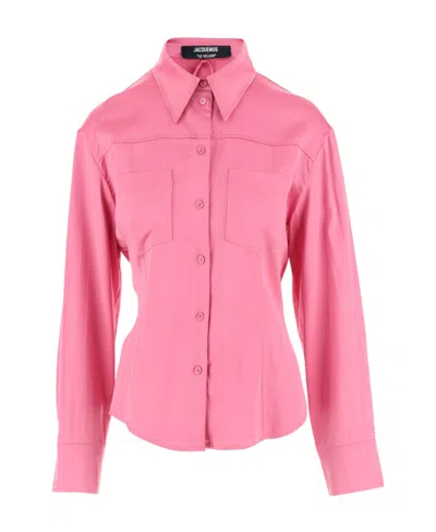 Jacquemus Open-back Shirt In Pink