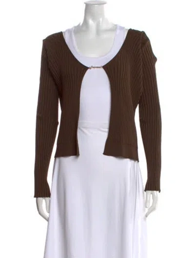 Pre-owned Jacquemus Open Front Sweater In Brown