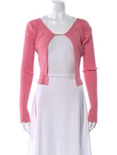 Pre-owned Jacquemus Open Front Sweater In Pink