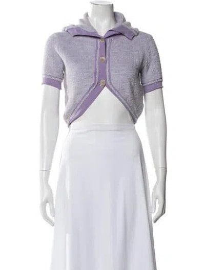 Pre-owned Jacquemus Open Front Sweater In Purple