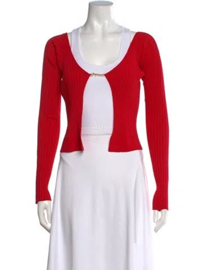 Pre-owned Jacquemus Open Front Sweater In Red