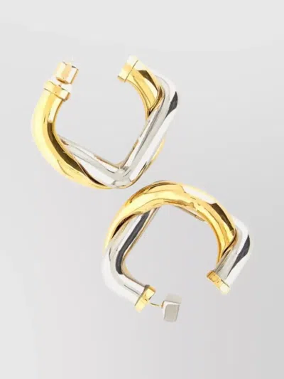 Jacquemus Open Hoop Earrings Sold As A Pair In Gold