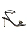 Jacquemus Crocodile Embossed Stiletto Heel Sandals