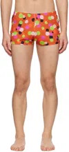 Jacquemus Le Short De Bain Swim Shorts In 8co Print Terracotta