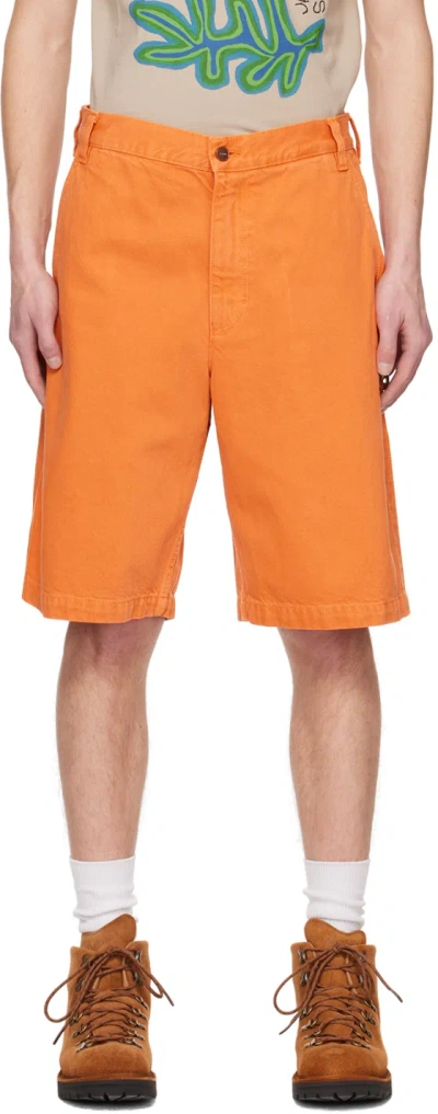 Jacquemus Orange Le Raphia 'le Short De Nîmes Cuerda' Shorts In 750 Orange