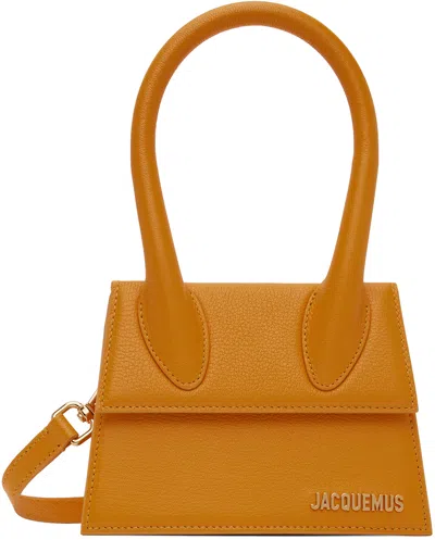 Jacquemus Orange Les Sculptures 'le Chiquito Moyen' Bag In 780 Dark Orange
