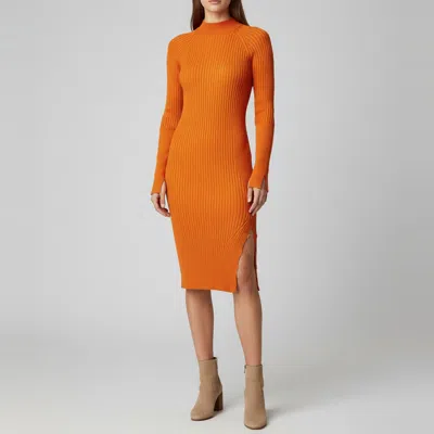 Pre-owned Jacquemus Orange Rib Knit La Robe Pigolo Mini Dress L