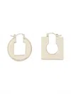 Jacquemus Women Asymmetric Mini Earrings In Neutral