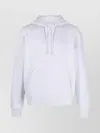 Jacquemus Organic Cotton Embroidered Hooded Sweatshirt In Blue
