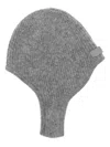 Jacquemus Rib Knitted Hood In Grey
