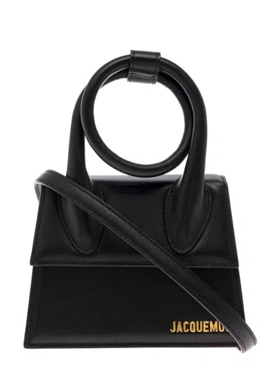 Jacquemus 'le Chiquito Noeud' Black Crossbody Bag With Logo Detail