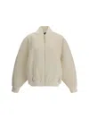 Jacquemus The Le Blouson Pilu Jacket In White Alpaca Wool In White