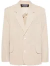 Jacquemus La Veste Titolo Blazer Jacket In Beige