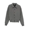 Jacquemus Mens Grey Feltro Pointed-collar Wool Bomber Jacket In Gray