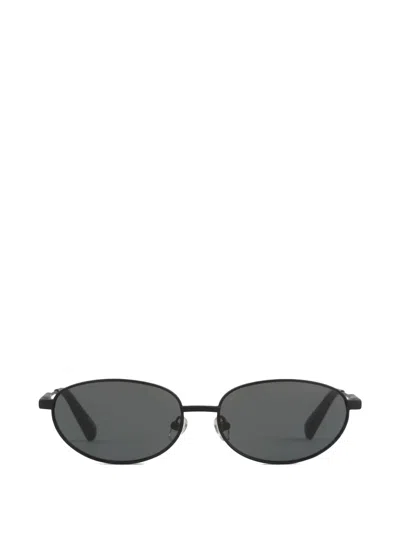 Jacquemus Oval-frame Sunglasses In Black