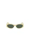 Jacquemus Oval Frame Sunglasses In Green