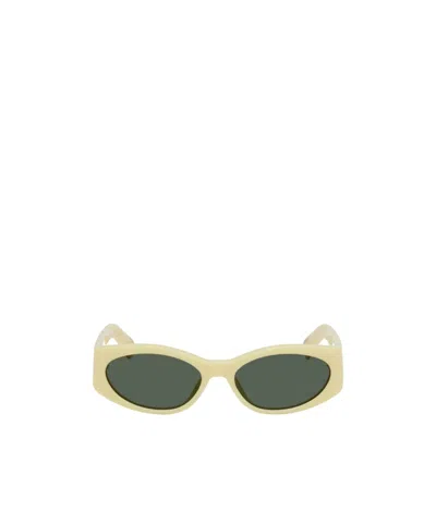 Jacquemus Oval Frame Sunglasses In Green