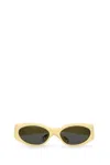 Jacquemus Elongated Cat-eye Sunglasses With Smooth Acetate Frame In Yellow
