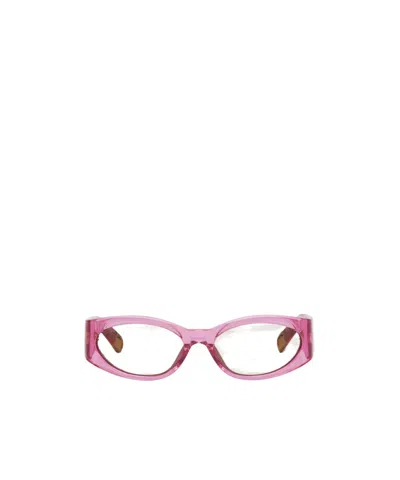 Jacquemus Oval Frame Sunglasses In Pink