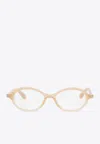 Jacquemus Oval-framed Optical Glasses In Transparent