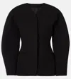 Jacquemus Tailored Blazer Peplum Structured Shoulders In Black