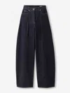 Jacquemus Ovalo Denim Trousers Featuring Pockets In Blue