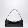 Jacquemus Le Calisso Black Shoulder Bag With Engraved Snap Button In Leather In Black