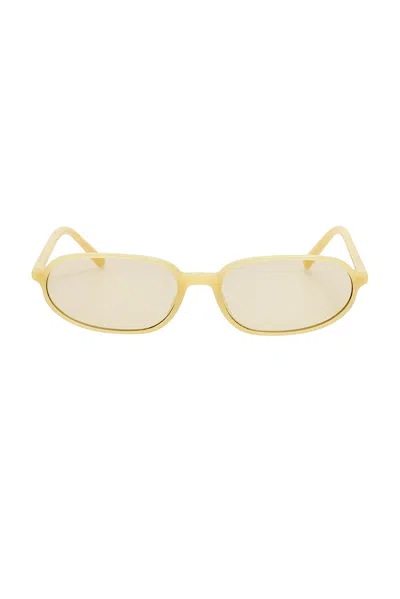 Jacquemus Oval Sunglasses In Butter  Light Gold  & Yellow