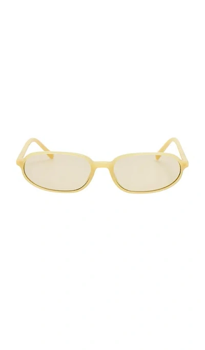 Jacquemus Oval Sunglasses In Butter  Light Gold  & Yellow