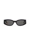 Jacquemus Les Lunettes Ovalo Black Acetate Sunglasses In Multi