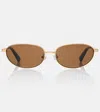 Jacquemus Logo-print Sunglasses In Gold